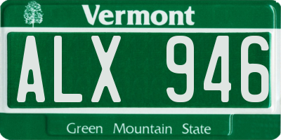 VT license plate ALX946