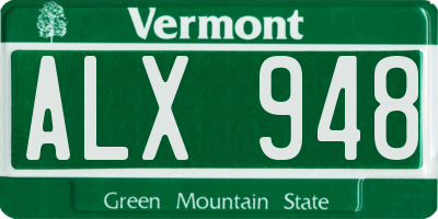 VT license plate ALX948
