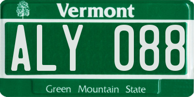 VT license plate ALY088
