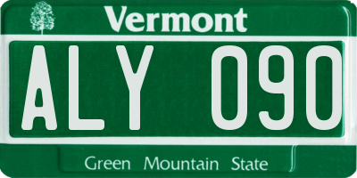 VT license plate ALY090
