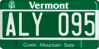 VT license plate ALY095