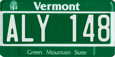 VT license plate ALY148