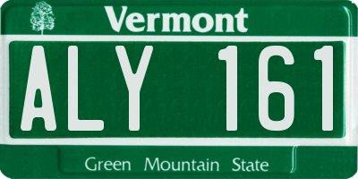 VT license plate ALY161