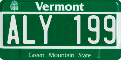 VT license plate ALY199