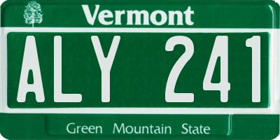 VT license plate ALY241