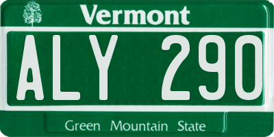 VT license plate ALY290