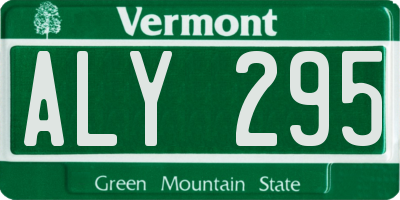 VT license plate ALY295