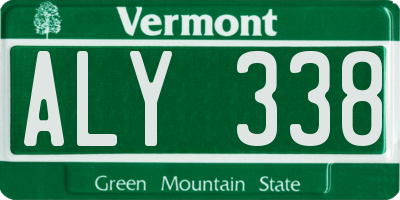 VT license plate ALY338