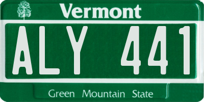 VT license plate ALY441