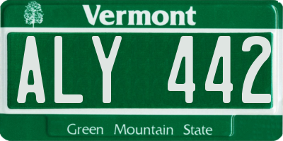 VT license plate ALY442