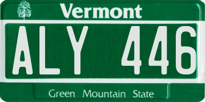 VT license plate ALY446