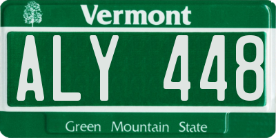 VT license plate ALY448