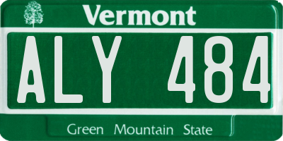 VT license plate ALY484