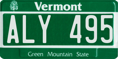 VT license plate ALY495