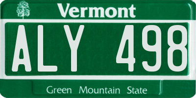 VT license plate ALY498
