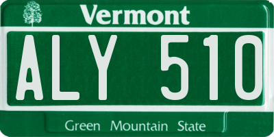 VT license plate ALY510