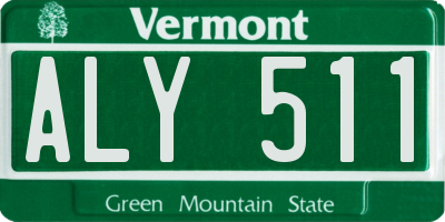 VT license plate ALY511