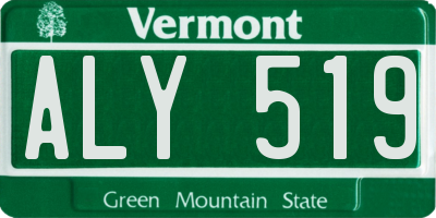 VT license plate ALY519