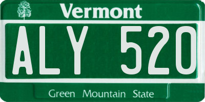 VT license plate ALY520