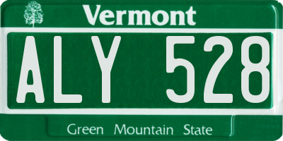 VT license plate ALY528