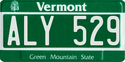 VT license plate ALY529