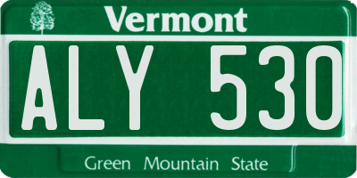 VT license plate ALY530