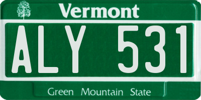 VT license plate ALY531