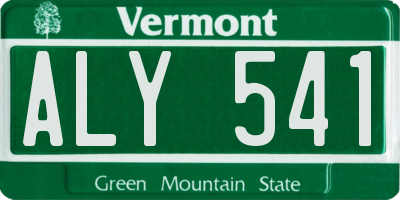 VT license plate ALY541