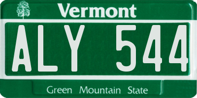 VT license plate ALY544