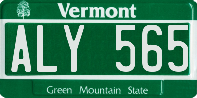 VT license plate ALY565