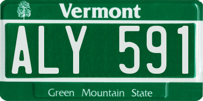 VT license plate ALY591