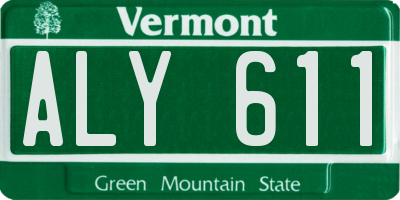 VT license plate ALY611