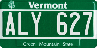 VT license plate ALY627