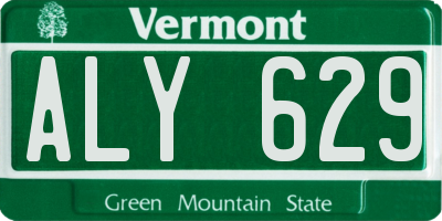 VT license plate ALY629
