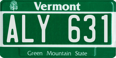 VT license plate ALY631