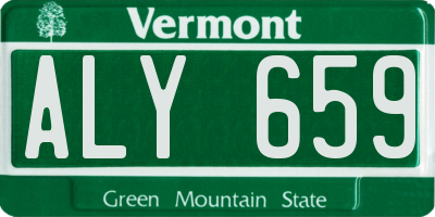 VT license plate ALY659