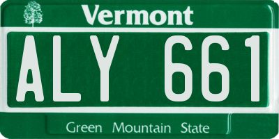 VT license plate ALY661