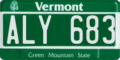 VT license plate ALY683