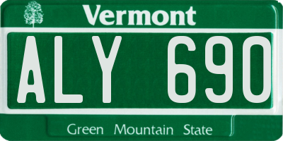 VT license plate ALY690