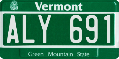 VT license plate ALY691