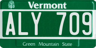 VT license plate ALY709