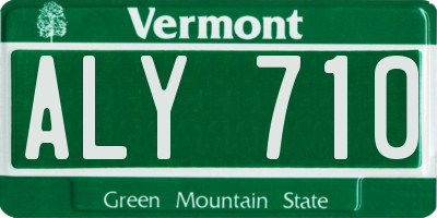 VT license plate ALY710
