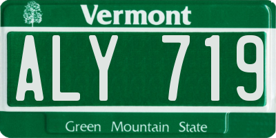 VT license plate ALY719