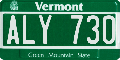 VT license plate ALY730