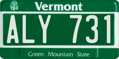 VT license plate ALY731