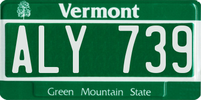 VT license plate ALY739