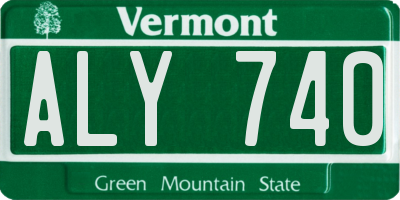 VT license plate ALY740