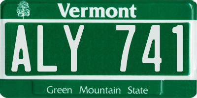 VT license plate ALY741