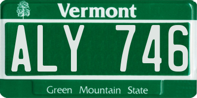VT license plate ALY746