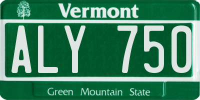 VT license plate ALY750